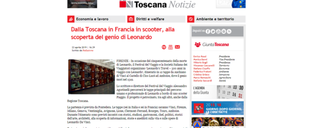 Toscana Notizie – Dalla Toscana in Francia in scooter, alla scoperta del genio di Leonardo