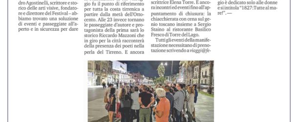 La cultura e il piacere del viaggio. In Versilia Festival all’aria aperta